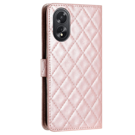Etui z klapką do Oppo A38 4G / Oppo A18 4G, Wallet, BINFEN COLOR, różowe rose gold