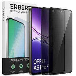 2x Szkło ERBORD Anti-Spy do Oppo A5 Pro 5G – chroń ekran i swoją prywatność