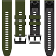 Pasek Silikonowy do Garmin Fenix 5/6/7 Forerunner 965/955/945/935 22mm, Zielony / Czarny