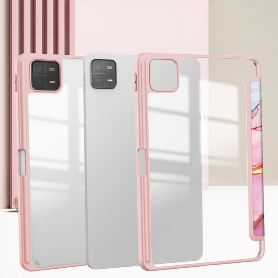 Etui Smartcase Hybrid do Xiaomi Pad 7 / 7 Pro, z miejscem na rysik – różowe Marble