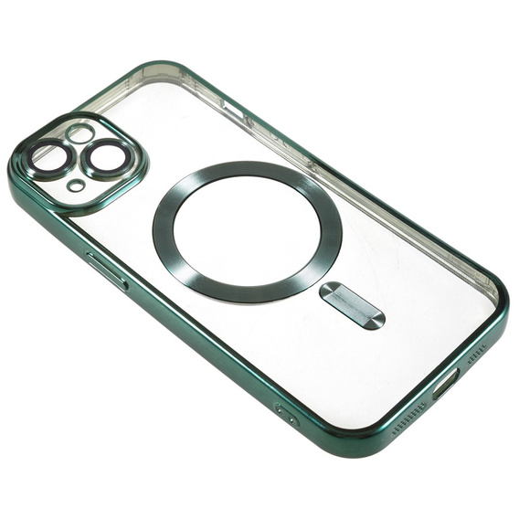 Zestaw Etui do iPhone 14, MagSafe Hybrid, zielone + Szkło