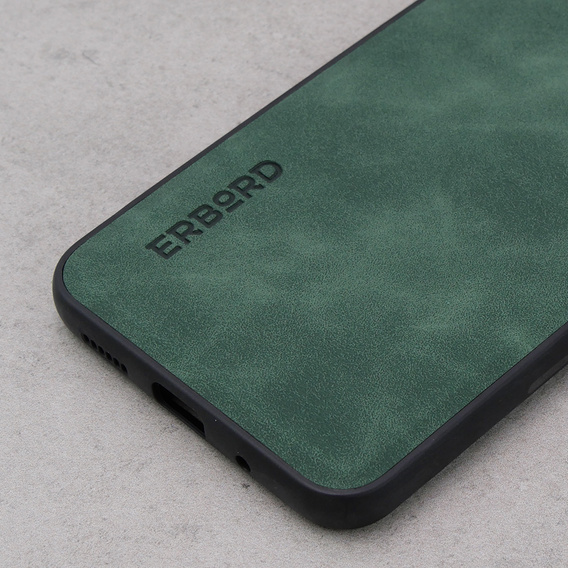 Etui do Xiaomi Redmi 12C, ERBORD Business, z blaszką do uchwytów samochodowych, zielone