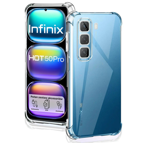 Etui do Infinix Hot 50 Pro 4G, Dropproof, przezroczyste