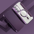Etui z klapką do Samsung Galaxy S23, Wallet, MagSafe, fioletowe