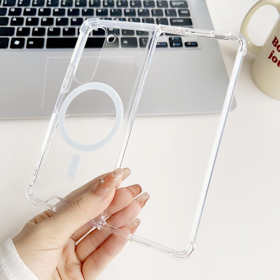 Etui do Samsung Galaxy Z Fold5 5G do MagSafe, Dropproof magnetyczne przezroczyste