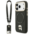 Etui Karl Lagerfeld Big Strap Karl Metal Logo MagSafe do iPhone 17 Pro