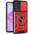 Etui pancerne do Oppo A78 5G, CamShield Slide, czerwone
