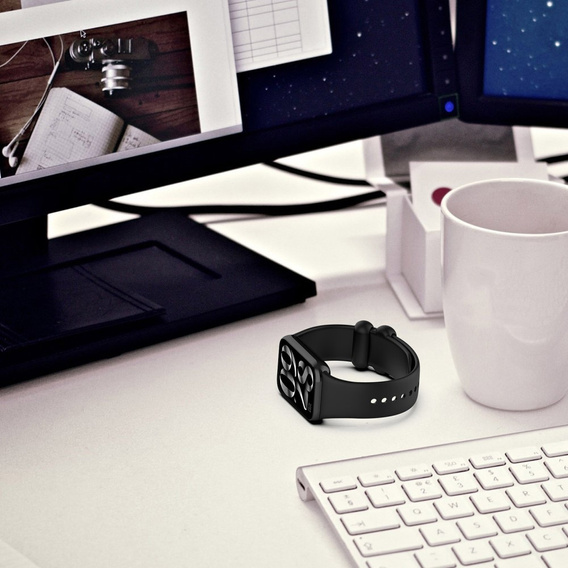 Pasek Silikonowy do Xiaomi Smart Band 8 Pro / Xiaomi Smart Band 9 Pro, Czarny