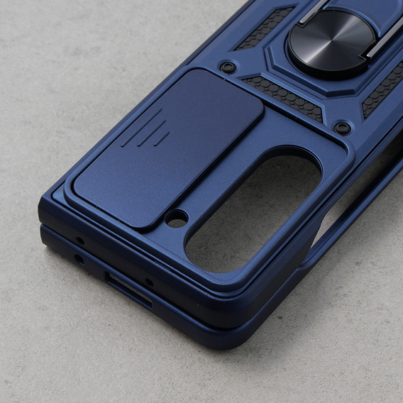 Etui pancerne do Samsung Galaxy Z Fold5 5G, CamShield Slide, niebieskie