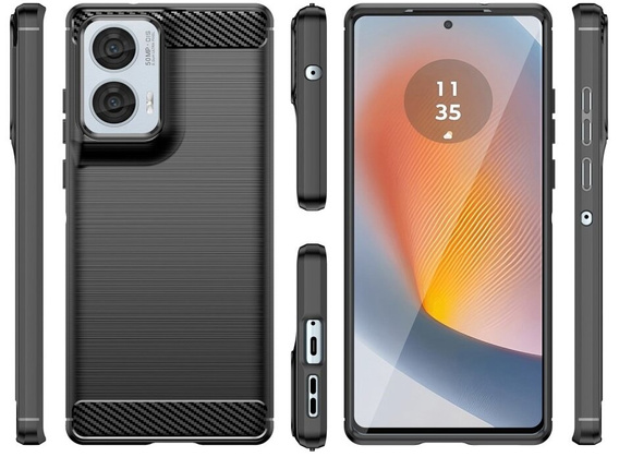 Etui do Motorola Edge 50 Fusion 5G, Carbon, czarne