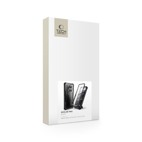 Etui Tech-Protect do Xiaomi Redmi Note 14 Pro 5G / Xiaomi Poco X7 5G, Kevlar, Czarne