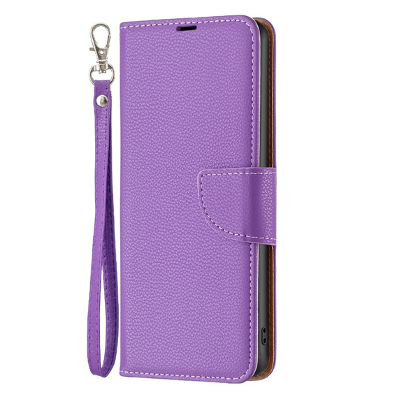 Etui z klapką do Samsung Galaxy A54 5G, Wallet Litchi Magnet, fioletowe
