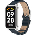 Pasek Skórzany do Xiaomi Redmi Smart Band 2 / Xiaomi Smart Mi Band 8 Active, Niebieski