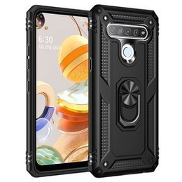 Etui pancerne do LG K61, Nox Case Ring, czarne