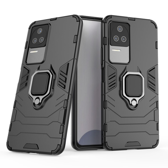Etui do Xiaomi Poco F4 5G, Kickstand Ring, czarne