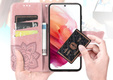 Etui z klapką do Motorola Edge 50 Neo / Motorola ThinkPhone 25, Butterfly, różowe rose gold