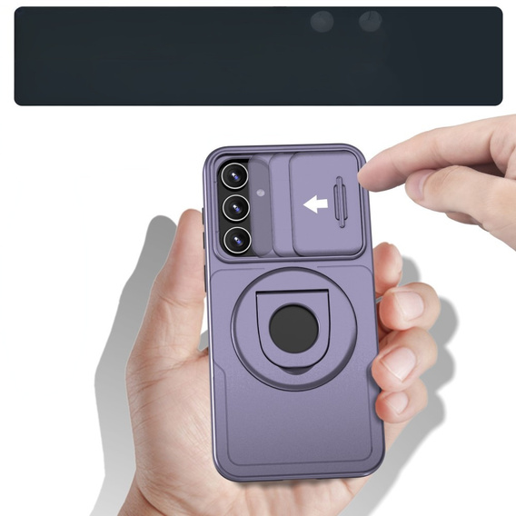 Etui do Samsung Galaxy S20 FE, Military Magnet, do MagSafe, fioletowe