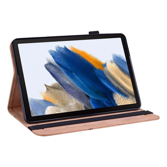Etui do Samsung Galaxy Tab A9+, Classic, z miejscem na rysik, brązowe