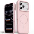 Etui silikonowe do iPhone 17 Pro, do MagSafe, antywstrząsowe, różowe