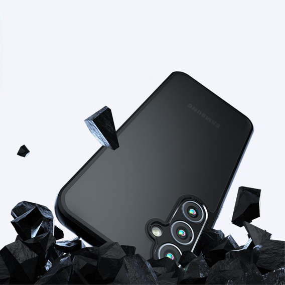 Etui do Samsung Galaxy A15, Fusion, przezroczyste / czarne + Szkło 9H