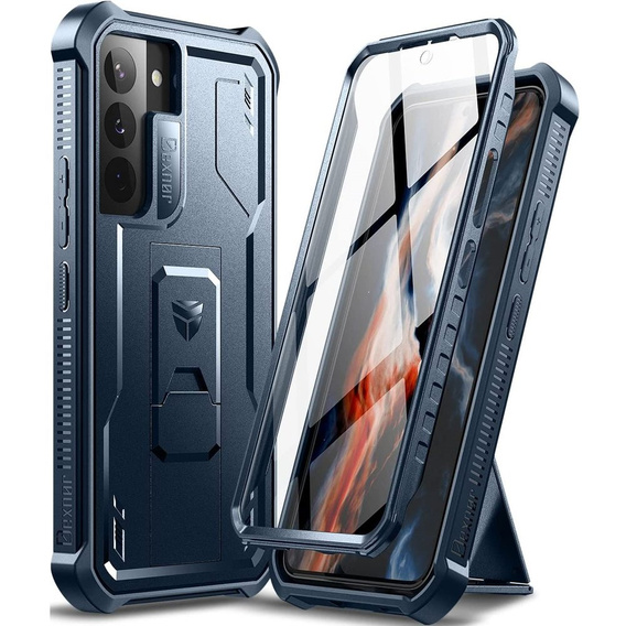 Etui pancerne do Samsung Galaxy S22, Dexnor Full Body, granatowe