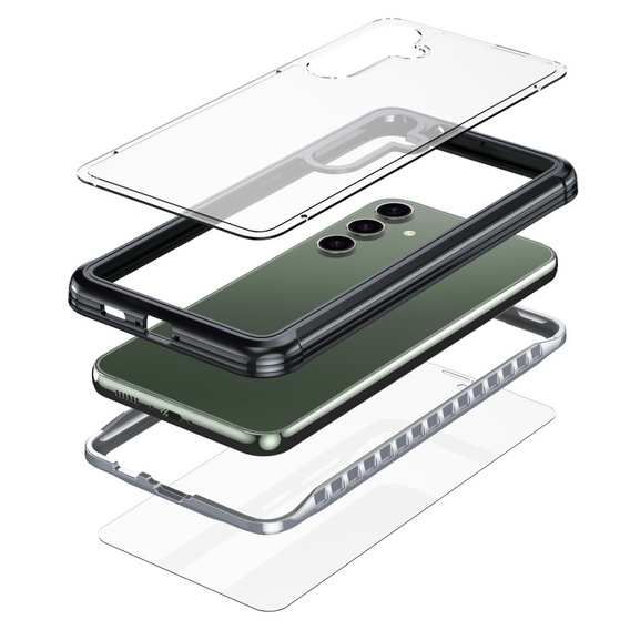 Etui do Samsung Galaxy S23 FE, Shockproof, z folią, czarne