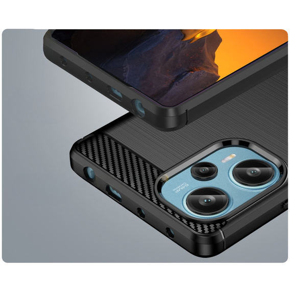 Etui do Xiaomi Poco F5 5G, Karbon, czarne
