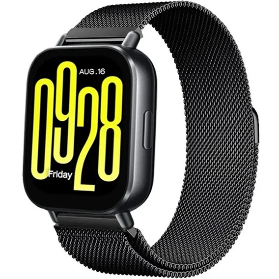 Uniwersalna Bransoleta Milanese Band 22mm, Czarna