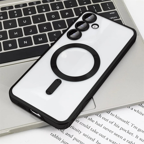 Etui do Samsung Galaxy A55 5G, Electro MagSafe, czarne + Szkło na ekran