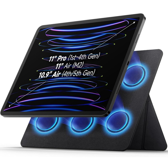 SURITCH Magnetyczny stojak do iPad Air 11" 2024 (6 gen.) / Air 10.9" 2022/2020 (5/4 gen.) / Pro 11" 2022/2021/2020/2018 (4/3/2/1 gen.) – czarny