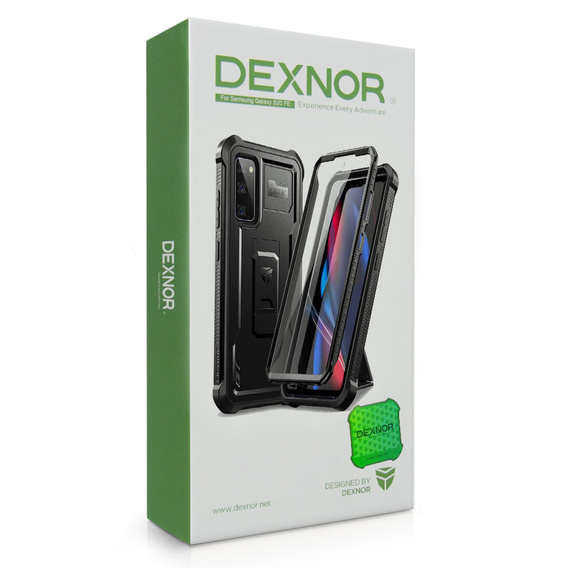 Etui pancerne do Samsung Galaxy S20 FE, Dexnor Full Body, zielone