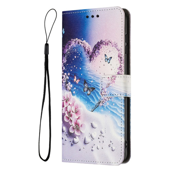 Etui portfelowe do Honor 400 Lite – serce i motyl