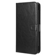 Etui z klapką do Asus ROG Phone 7 5G, Crazy Horse Wallet, czarne