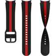 Pasek Silicone Strap Sports do Samsung Galaxy Watch 4/5/6 40/42/43/44/45/46/47mm, Czarny / Czerwony