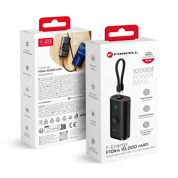 Powerbank Forcell F-Energy 10000 mAh z ładowarką do Apple Watch