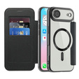 Etui z klapką do iPhone Air, RFID Wallet MagSafe z ochroną aparatu, czarne