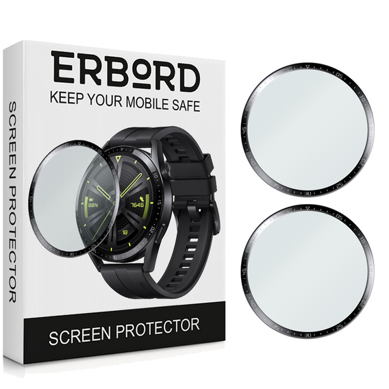 2x Szkło Hybrydowe ERBORD do Huawei Watch GT 3 46mm