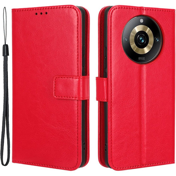 Etui z klapką do Realme 11 Pro 5G / Pro+ 5G, Crazy Horse Wallet, czerwone