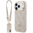 Etui GUESS 4G Strass Logo z paskiem, MagSafe do iPhone 17 Pro