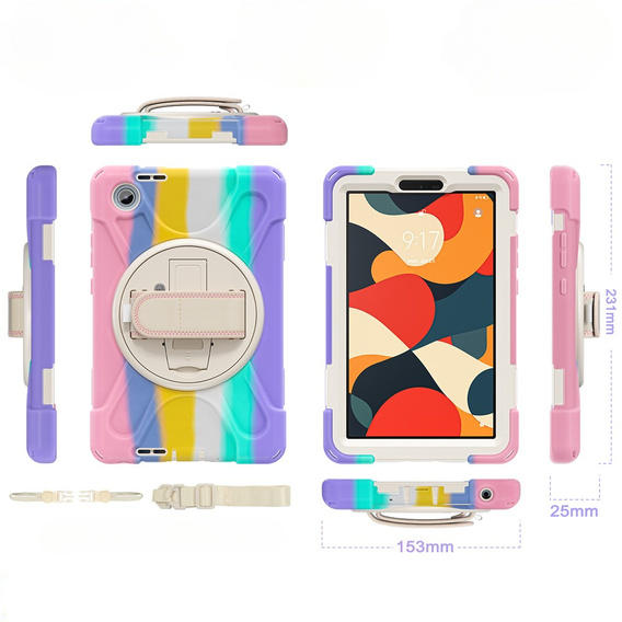 Pancerne etui z podstawką i paskiem na ramię do Lenovo Tab One