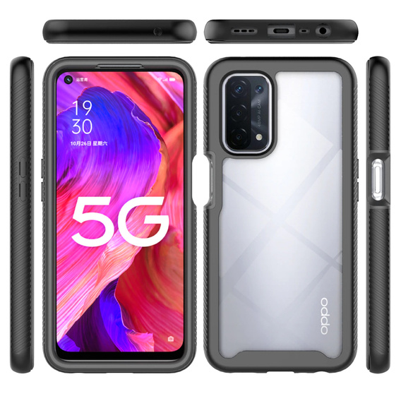 Etui do OPPO A54 5G/A74 5G, Shockproof, z folią, czarne