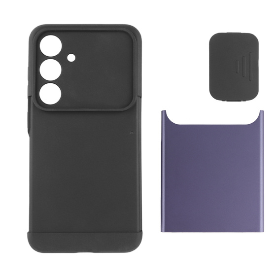 Etui do Samsung Galaxy S24, ERBORD CamProtect, fioletowe