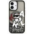 Etui Karl Lagerfeld Liquid Glitter Choupette MagSafe do iPhone 17