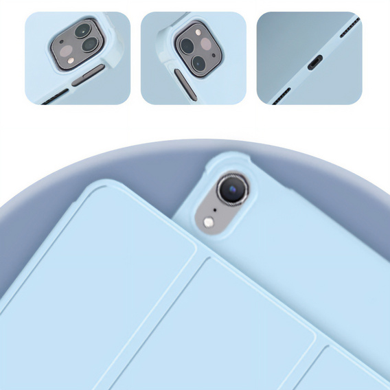 Etui do iPad 11" 2025 A16 (11 gen.) / iPad 10.9" 2022 (10 gen.), Smart Pencil, z miejscem na rysik, niebieskie
