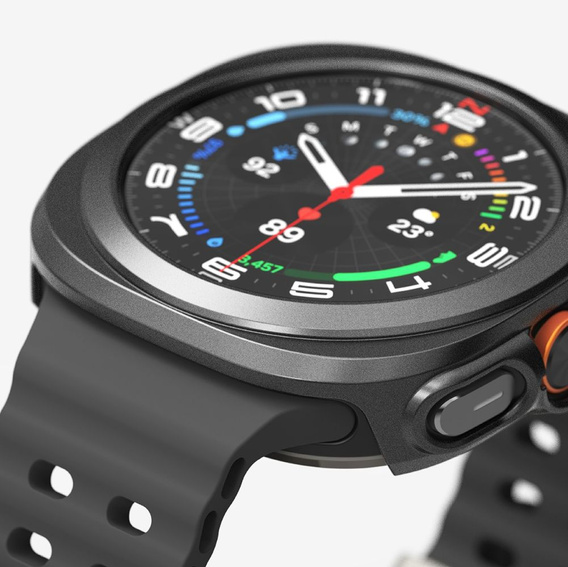 Etui Ringke do Samsung Galaxy Watch Ultra 47mm (2025 / 2024), Slim, czarne + Szkło Hartowane