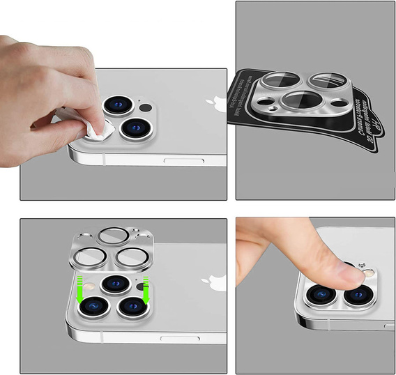 Osłona na obiektyw ENKAY do iPhone 14 Pro / 14 Pro Max, Silver
