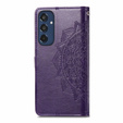 Etui z klapką do Samsung Galaxy M35, Mandala, fioletowe
