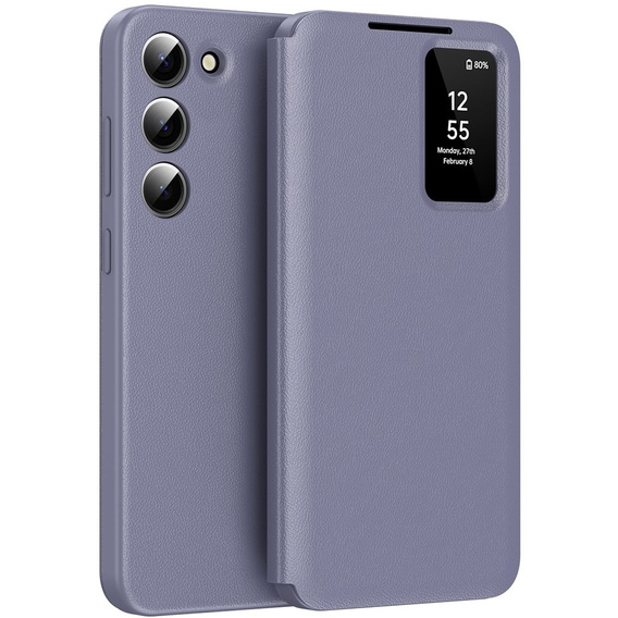 Etui z klapką do Samsung Galaxy S22, Smart View Wallet, fioletowe