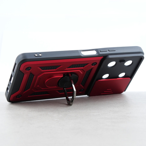 Etui pancerne do Infinix Note 30 Pro, CamShield Slide, czerwone