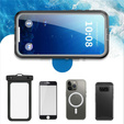 Etui do iPhone 17 Pro Max, Wodoodporne IP68, SHELLBOX MagSafe, czarne
